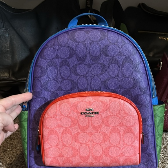 COACH Color Block Court Backpack - Picture 1 of 9
